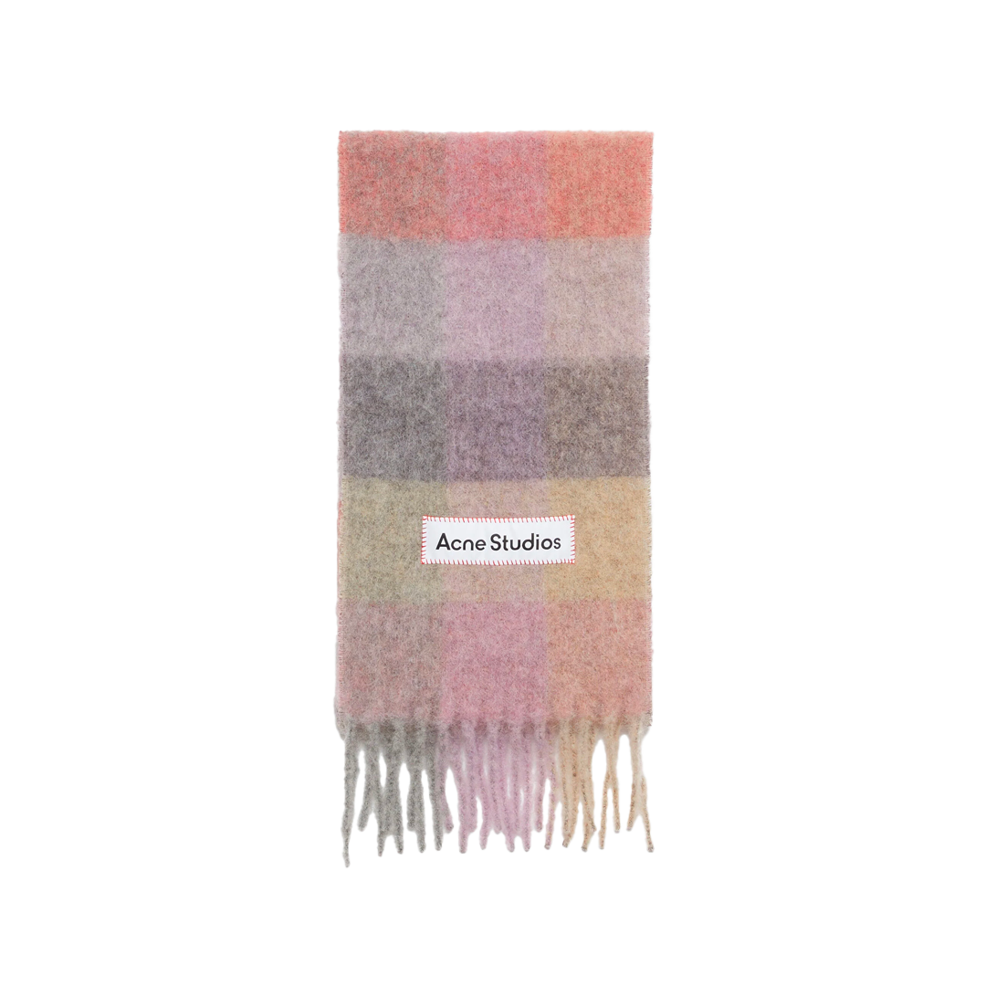 Acne Studios - Checked mohair scarf - Fuchsia_lilac_pink