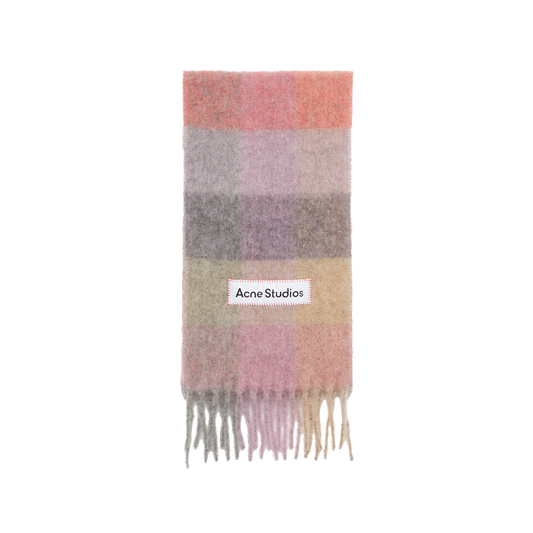 Acne Studios - Checked mohair scarf - Fuchsia_lilac_pink