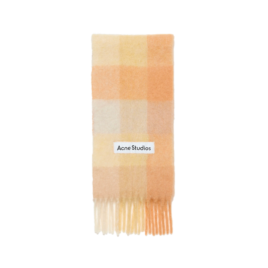 Acne Studios - Checked mohair scarf - Orange_White