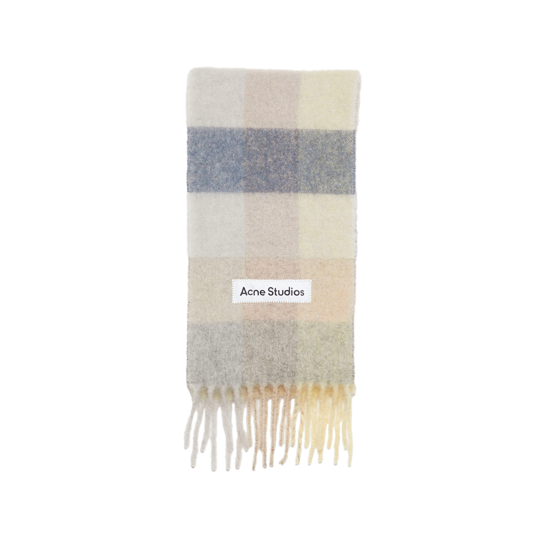 Acne Studios - Checked mohair scarf - Vanilla_beige_lavender