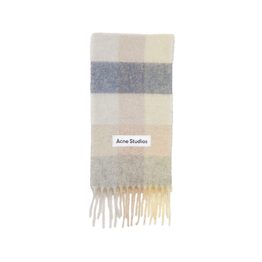 Acne Studios - Checked mohair scarf - Vanilla_beige_lavender