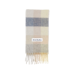 Acne Studios - Checked mohair scarf - Vanilla_beige_lavender