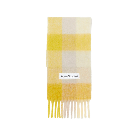 Acne Studios - Checked mohair scarf - Yellow_Beige