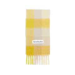 Acne Studios - Checked mohair scarf - Yellow_Beige