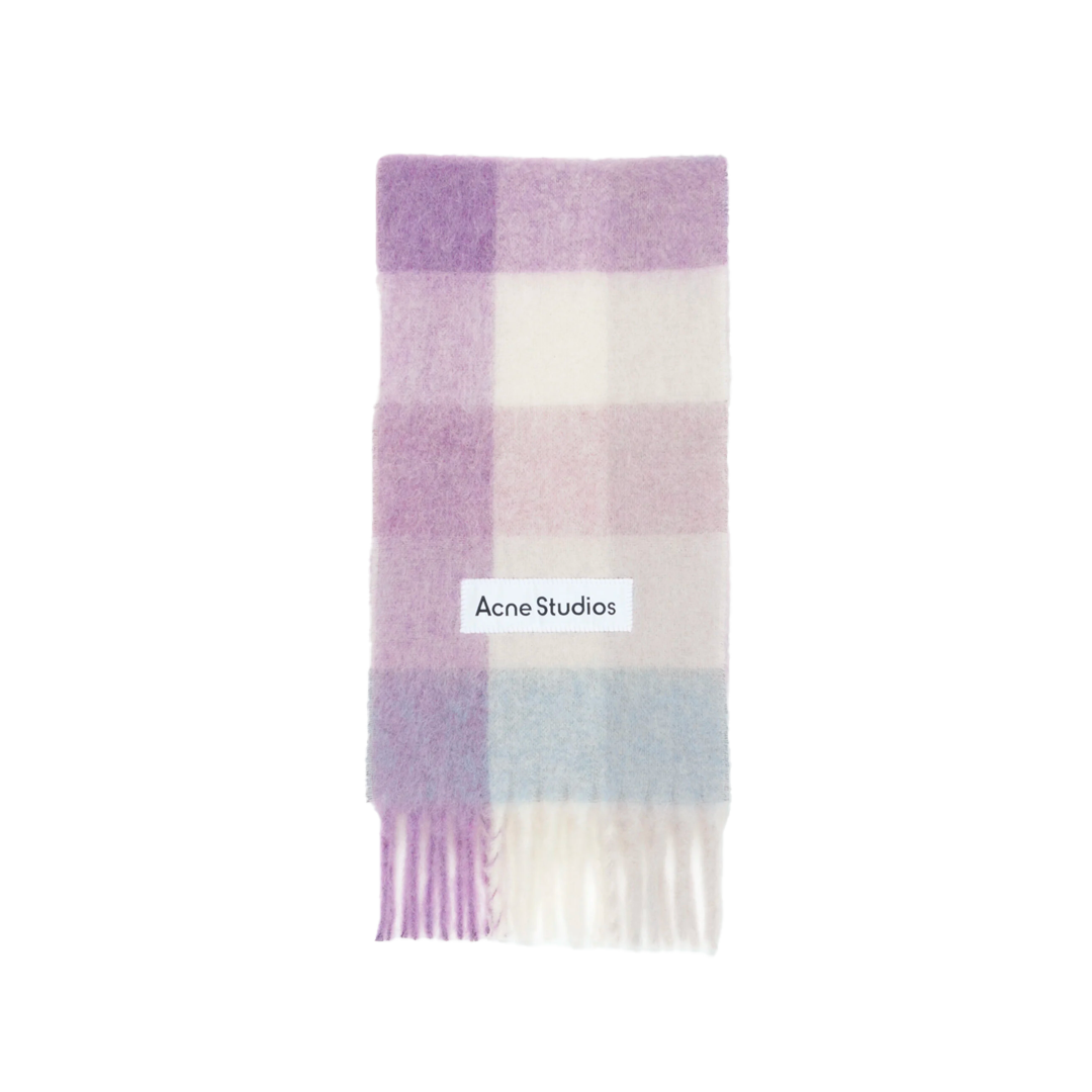 Acne Studios - Checked mohair scarf - ilac_white