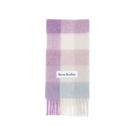 Acne Studios - Checked mohair scarf - ilac_white