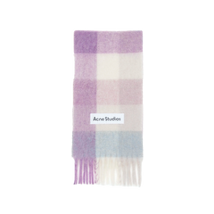 Acne Studios - Checked mohair scarf - ilac_white